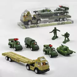 Трейлер з військовою технікою 8621 (48/2) 2 види, інерція, в слюді Трейлер з військовою технікою 8621 (48/2) 2 види, інерція, в слюді