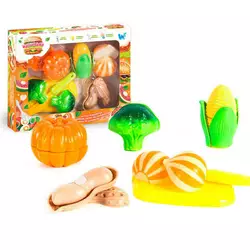 Набір продуктів “Кулінарна фантазія” 22370 (96/2) "WToys", 12 елементів, овочі на липучках, дошка для нарізання, ніж, в коробці Набір продуктів “Кулінарна фантазія” 22370 (96/2) "WToys", 12 елементів, овочі на липучках, дошка для нарізання, ніж, в коробці