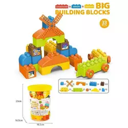 Конструктор JX 6883 (60/2) 33 деталі, у відрі Конструктор JX 6883 (60/2) 33 деталі, у відрі