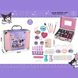 Набір косметики 768-74 C (48/2) тіні, блискітки, глітер, помада, аксесуари для манікюру, пензлики для макіяжу, у валізі Набір косметики 768-74 C (48/2) тіні, блискітки, глітер, помада, аксесуари для манікюру, пензлики для макіяжу, у валізі