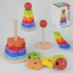 гр Пірамідка дерев`яна 50046 (24) "4FUN Game Club Wood" в коробке гр Пірамідка дерев`яна 50046 (24) "4FUN Game Club Wood" в коробке