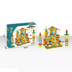 Конструктор MC 858 (12) 308 елементів, 2 великі основи, фігурки людей і тварин, дах, вікна, огорожа, шестерінки, в коробці Конструктор MC 858 (12) 308 елементів, 2 великі основи, фігурки людей і тварин, дах, вікна, огорожа, шестерінки, в коробці