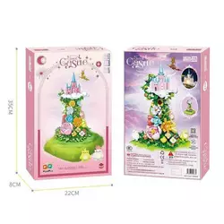 Конструктор 643001 (12) “Cloud castle”, 986 деталей, підсвічування, заводний музичний механізм, платформа обертається, 2 ігрові фігурки, в коробці Конструктор 643001 (12) “Cloud castle”, 986 деталей, підсвічування, заводний музичний механізм, платформа обертається, 2 ігрові фігурки, в коробці