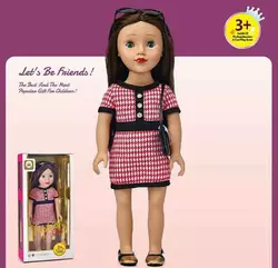 Лялька W 18 N 24 A (24) 43 см, закриває очі, знімне взуття, окуляри, сумочка, в коробці Лялька W 18 N 24 A (24) 43 см, закриває очі, знімне взуття, окуляри, сумочка, в коробці