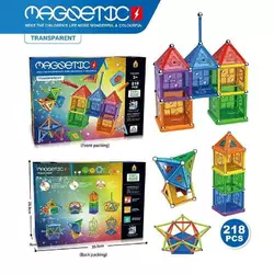 Магнітний конструктор AQ 2273 (36/2) 218 елементів, різні форми деталей, в коробці Магнітний конструктор AQ 2273 (36/2) 218 елементів, різні форми деталей, в коробці