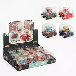 Набір машин HC - 212 (12/2) "Ведмедик", інерція, прозорий корпус, ЦІНА ЗА 12 ШТУК У БЛОЦІ Набір машин HC - 212 (12/2) "Ведмедик", інерція, прозорий корпус, ЦІНА ЗА 12 ШТУК У БЛОЦІ