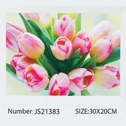Алмазна мозаїка JS 21383 (50) "TK Group", “Тюльпани”, 20х30 см, в коробці Алмазна мозаїка JS 21383 (50) "TK Group", “Тюльпани”, 20х30 см, в коробці