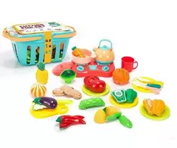 Набір продуктів BC 8012 (24) продукти на липучках, посудка, конфорки, в кошику Набір продуктів BC 8012 (24) продукти на липучках, посудка, конфорки, в кошику