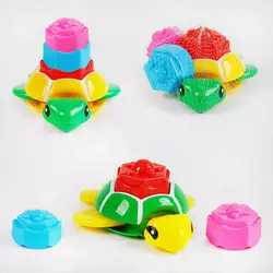 Пірамідка PZ 1127-1 (216/2) “Черепаха”, 2 кольори, 3 формочки для пасок, у сітці Пірамідка PZ 1127-1 (216/2) “Черепаха”, 2 кольори, 3 формочки для пасок, у сітці