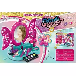 Трюмо KL 4085 (24) на батарейках, 24 предмети, підсвітка, звук, фен, в коробці Трюмо KL 4085 (24) на батарейках, 24 предмети, підсвітка, звук, фен, в коробці