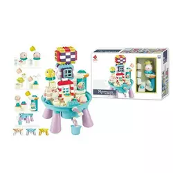 Конструктор 77018 (8) 179 елементи, столик, водяні іграшки, кухлик, антиковзкі наліпки, інструкція, в коробці Конструктор 77018 (8) 179 елементи, столик, водяні іграшки, кухлик, антиковзкі наліпки, інструкція, в коробці