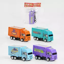 Машинка 399-751 (1200/2) "Вантажівка", 4 види, інерція, в пакеті Машинка 399-751 (1200/2) "Вантажівка", 4 види, інерція, в пакеті