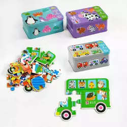 Пазли C 60426 (60) 6 пазлів, металева коробка, вивчення цифр, ВИДАЄТЬСЯ МІКС, в коробці Пазли C 60426 (60) 6 пазлів, металева коробка, вивчення цифр, ВИДАЄТЬСЯ МІКС, в коробці