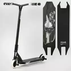 Самокат трюковый МТ-30377 Best Scooter (4) "FEAR", SCS-система, ПЕГИ, алюминиевый диск и дека, колёса PU, d=115мм, ширина руля 58 см Самокат трюковый МТ-30377 Best Scooter (4) "FEAR", SCS-система, ПЕГИ, алюминиевый диск и дека, колёса PU, d=115мм, ширина руля 58 см