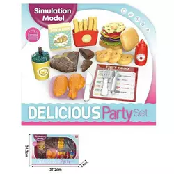 Набір продуктів LY 8634 A (48/2) муляжі продуктів, столове начиння, меню, в коробці Набір продуктів LY 8634 A (48/2) муляжі продуктів, столове начиння, меню, в коробці