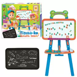 Дошка знань 12660 (12) "TK Group", 95 елементів, дошка для крейди й для маркерів, наліпки, магніти, крейда, маркер, в коробці Дошка знань 12660 (12) "TK Group", 95 елементів, дошка для крейди й для маркерів, наліпки, магніти, крейда, маркер, в коробці