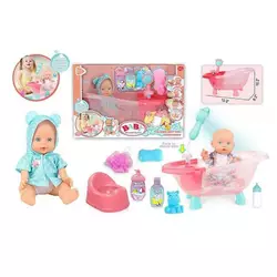 Пупс 8933 B-5 (12) висота 28 см, ванночка, помпова подача води, аксесуари, знімний одяг, в коробці Пупс 8933 B-5 (12) висота 28 см, ванночка, помпова подача води, аксесуари, знімний одяг, в коробці