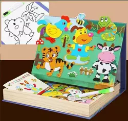 Дерев`яна магнітна дошка C 74019 (32) “Тварини”, картки із завданнями, дошка пиши-стирай, в коробці Дерев`яна магнітна дошка C 74019 (32) “Тварини”, картки із завданнями, дошка пиши-стирай, в коробці