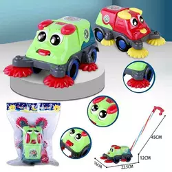 Каталка 390 (60/2) 2 види, на паличці, машинка, з дзвіночком, у пакеті Каталка 390 (60/2) 2 види, на паличці, машинка, з дзвіночком, у пакеті