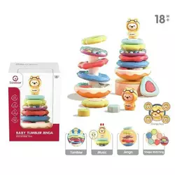 Пірамідка YL 603-3 A (24) нелягайко, сортер, звук, 5 кілець, в коробці Пірамідка YL 603-3 A (24) нелягайко, сортер, звук, 5 кілець, в коробці