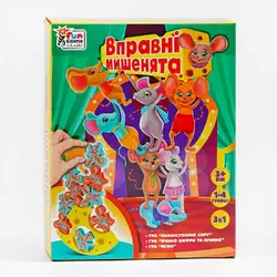 гр Настільна гра "Вправні мишенята" 87231 (12) "4FUN Game Club", балансир, вивчення цифр, в коробці гр Настільна гра "Вправні мишенята" 87231 (12) "4FUN Game Club", балансир, вивчення цифр, в коробці