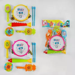 Музичні інструменти 5398-3 (128/2) 2 види, 5 елементів, тріскачка, у пакеті Музичні інструменти 5398-3 (128/2) 2 види, 5 елементів, тріскачка, у пакеті