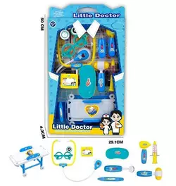 Набір лікаря 997-1 (48/3) стетоскоп на батарейках, звук, світло, шприц, окуляри, термометр, кушетка в коробці Набір лікаря 997-1 (48/3) стетоскоп на батарейках, звук, світло, шприц, окуляри, термометр, кушетка в коробці