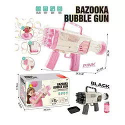 Пістолет з мильними бульбашками HT 027 (60/2) 2 кольори, на батарейках, автоматичний принцип роботи,  мильний розчин, мисочка, в коробці Пістолет з мильними бульбашками HT 027 (60/2) 2 кольори, на батарейках, автоматичний принцип роботи,  мильний розчин, мисочка, в коробці
