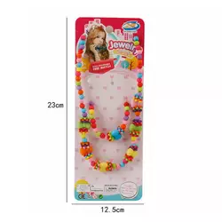 Набір прикрас F 2-8 (960/2) намисто, браслет, прикраси-бантики, в пакеті Набір прикрас F 2-8 (960/2) намисто, браслет, прикраси-бантики, в пакеті