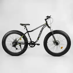 Велосипед Спортивный CORSO «Avalon» 26" дюймов 27005 (1) ФЭТБАЙК, рама алюминиевая, оборудование Shimano 7 скоростей, собран на 75