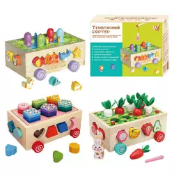 Ігровий центр 22995 (24) "WToys", дерев’яний, каталка, 3 в 1, сортер, 1 тематична гра, в коробці Ігровий центр 22995 (24) "WToys", дерев’яний, каталка, 3 в 1, сортер, 1 тематична гра, в коробці