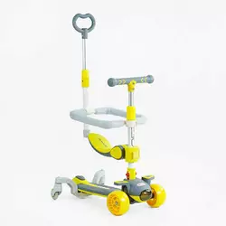 Самокат 5в1 "Skyper" J-06118 (6) колеса PU 125х40мм зі світлом, музика та підсвічування платформи, с ДОП. КОЛЕСАМИ, захисний бампер, в коробці Самокат 5в1 "Skyper" J-06118 (6) колеса PU 125х40мм зі світлом, музика та підсвічування платформи, с ДОП. КОЛЕСАМИ, захисний бампер, в коробці