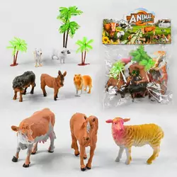 Набір тварин BF 6983-10 (96/2) 11 елементів, 8 тварин, аксесуари, у пакеті Набір тварин BF 6983-10 (96/2) 11 елементів, 8 тварин, аксесуари, у пакеті