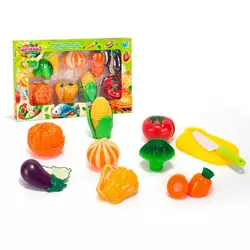 Набір продуктів “Кулінарна фантазія” 77820 (64/2) "WToys", 18 елементів, овочі на липучках, дошка для нарізання, ніж, в коробці Набір продуктів “Кулінарна фантазія” 77820 (64/2) "WToys", 18 елементів, овочі на липучках, дошка для нарізання, ніж, в коробці