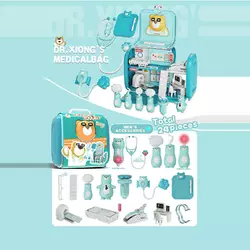 Набір лікаря 527 D-2 (24/2) стетоскоп, дзеркало, молоточок, шприц, термометр, апарат УЗД, гумовий ведмедик, аксесуари, підсвічування, звук, у валізі Набір лікаря 527 D-2 (24/2) стетоскоп, дзеркало, молоточок, шприц, термометр, апарат УЗД, гумовий ведмедик, аксесуари, підсвічування, звук, у валізі