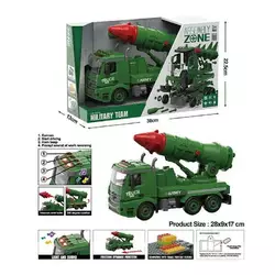 Спецтехніка YW 9091 A (24/2) військова машина, підсвічув., звук, механічне обертання платформи по колу, інерція, тріскачка, муляж ракети, в коробці Спецтехніка YW 9091 A (24/2) військова машина, підсвічув., звук, механічне обертання платформи по колу, інерція, тріскачка, муляж ракети, в коробці