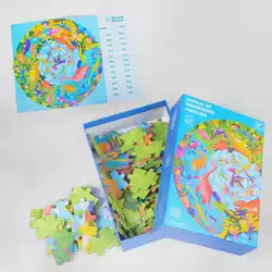 Пазлы С 48159 (32) “Мир динозавров”, 128 деталей, круглый, постер, в коробке Пазлы С 48159 (32) “Мир динозавров”, 128 деталей, круглый, постер, в коробке