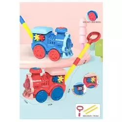 Каталка 8525 (48/2) “Паровозик”, на паличці, рухомі шестерні, шнурочок та кільце, в пакеті Каталка 8525 (48/2) “Паровозик”, на паличці, рухомі шестерні, шнурочок та кільце, в пакеті