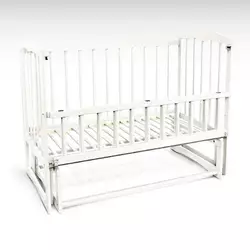 гр Ліжечко дитяче "Спимо" С-137470 маятник, відкидний борт, вільха - колір білий гр Ліжечко дитяче "Спимо" С-137470 маятник, відкидний борт, вільха - колір білий