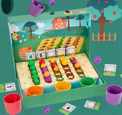 Логічна гра C 72529 (22) дерев’яна основа, 5 чаш для сортування, 25 гумових овочів, 10 двосторонніх карток із завданнями Логічна гра C 72529 (22) дерев’яна основа, 5 чаш для сортування, 25 гумових овочів, 10 двосторонніх карток із завданнями