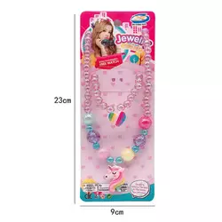 Набір прикрас F 2-59 (600/2) намисто, браслет, прикраса-єдиноріг, в пакеті Набір прикрас F 2-59 (600/2) намисто, браслет, прикраса-єдиноріг, в пакеті