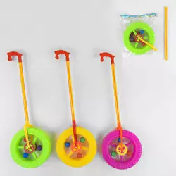 Каталка 306 (84/2) 3 кольори, з тріскачкою, у пакеті, ВИДАЄТЬСЯ ТІЛЬКИ МІКС ВИДІВ Каталка 306 (84/2) 3 кольори, з тріскачкою, у пакеті, ВИДАЄТЬСЯ ТІЛЬКИ МІКС ВИДІВ