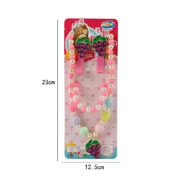 Набір прикрас E 4-1 (960/2) намисто, браслет, 2 заколки, прикраси-виноград, в пакеті Набір прикрас E 4-1 (960/2) намисто, браслет, 2 заколки, прикраси-виноград, в пакеті