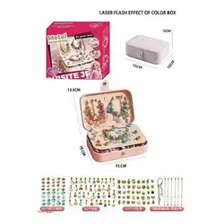 Набір прикрас 5568-2 C (36) 132 аксесуари, шарми, основи для браслетів, основи для намиста, скринька, в коробці Набір прикрас 5568-2 C (36) 132 аксесуари, шарми, основи для браслетів, основи для намиста, скринька, в коробці