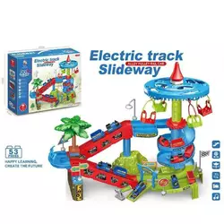 Трек 222 B 139 (12)53 елементи, наліпки, 2 потяги, 2 знімних вагони, рухлива карусель, на батарейках, музика, зміна режимів, автоматичний підіймач, в Трек 222 B 139 (12)53 елементи, наліпки, 2 потяги, 2 знімних вагони, рухлива карусель, на батарейках, музика, зміна режимів, автоматичний підіймач, в