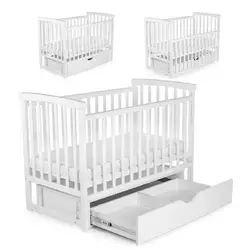 гр Ліжечко БУК "Мрія" колір - білий, з шухлядою DS-201 (1) маятниковий механізм гр Ліжечко БУК "Мрія" колір - білий, з шухлядою DS-201 (1) маятниковий механізм