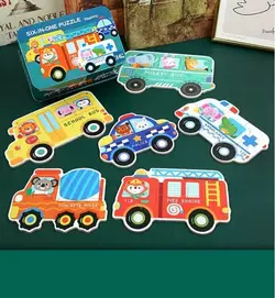 Пазли C 73875 (60) дерев’яні, 6 видів транспорту, цифри-підказки на звороті, в боксі Пазли C 73875 (60) дерев’яні, 6 видів транспорту, цифри-підказки на звороті, в боксі