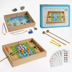 Логічна гра C 65030 (24) дерев`яна, магнітна риболовля, 12 двосторонніх карток, в коробці Логічна гра C 65030 (24) дерев`яна, магнітна риболовля, 12 двосторонніх карток, в коробці