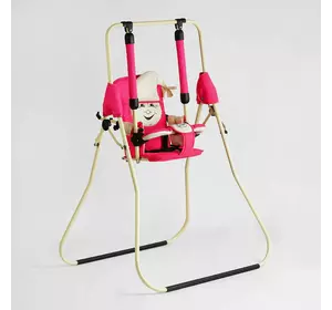 гр Гойдалка підлогова "Алінка" 204921 (1) малиново-бежевий, бежевий каркас, у пакеті гр Гойдалка підлогова "Алінка" 204921 (1) малиново-бежевий, бежевий каркас, у пакеті