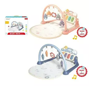 Килимок 997-62 A (18) 2 кольори, піаніно, мелодії, підсвічування, 5 підвісок, 4 брязкальця, в коробці Килимок 997-62 A (18) 2 кольори, піаніно, мелодії, підсвічування, 5 підвісок, 4 брязкальця, в коробці